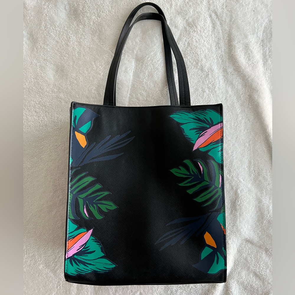 Black Tropical Tote Bag